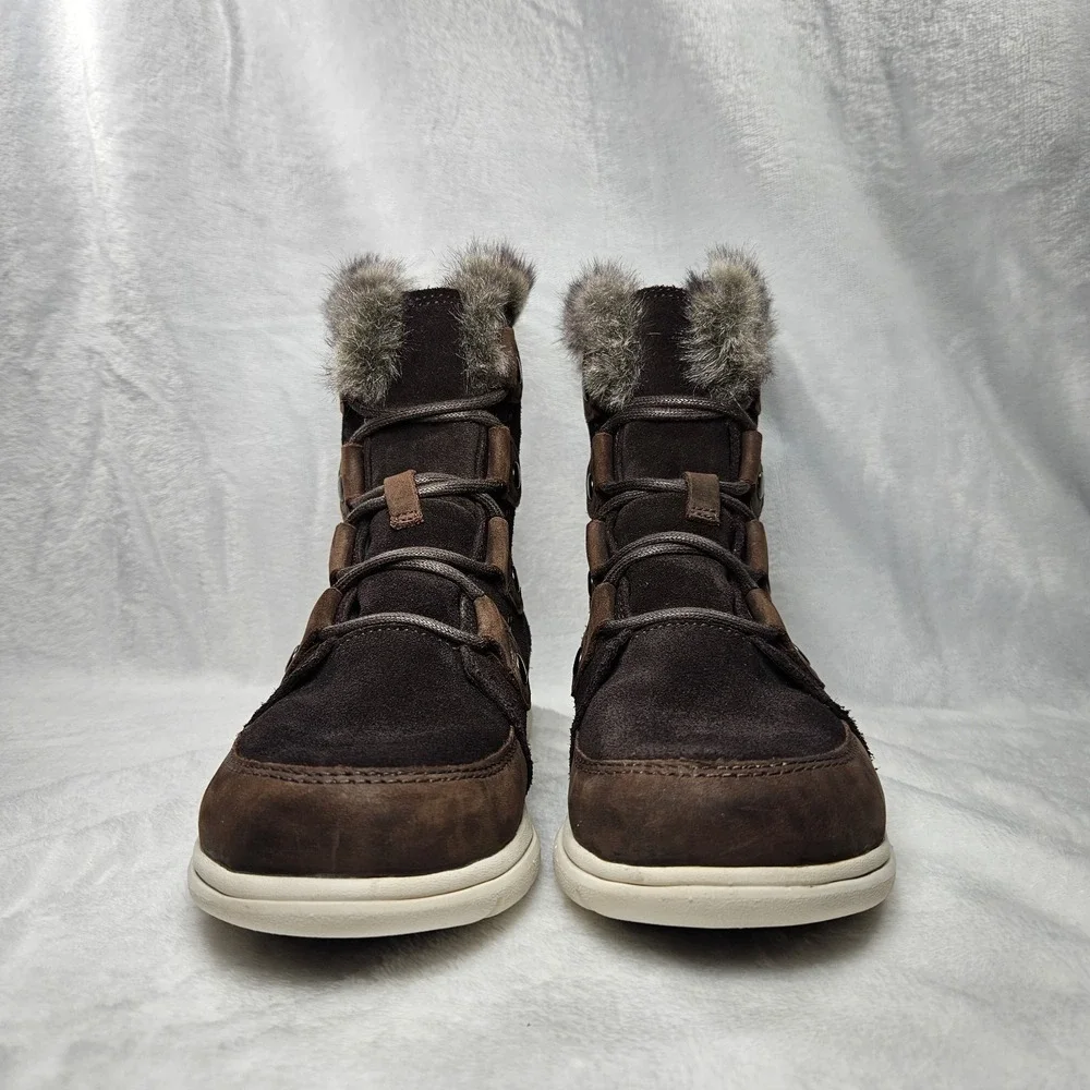 Sorel Explorer Joan Women's Boots Size 6 Brown Suede‎ Waterproof Winter Fur